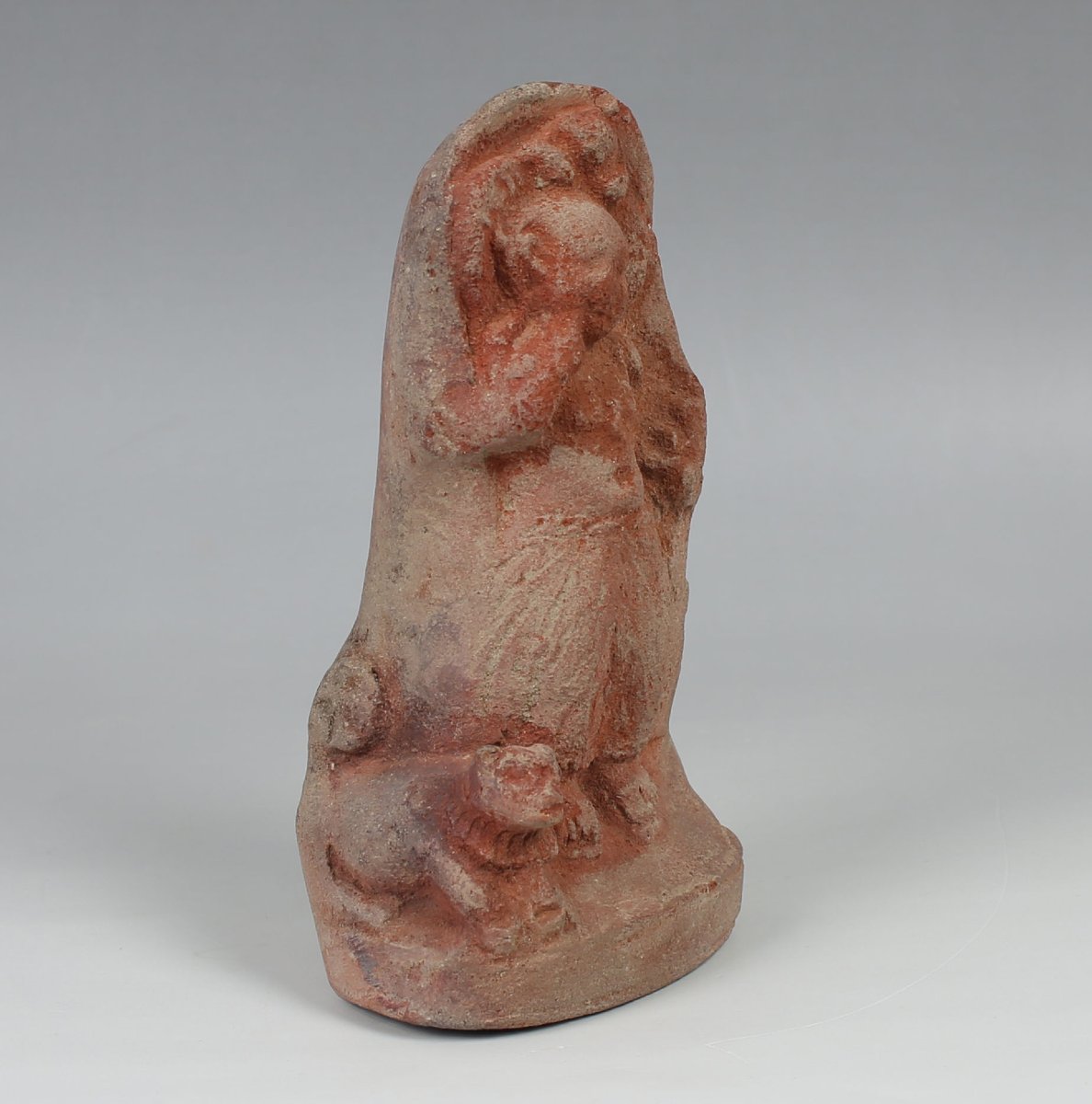 Harpocrate enfant et chien, terre cuite romaine — Certificat d’authenticité-photo-1