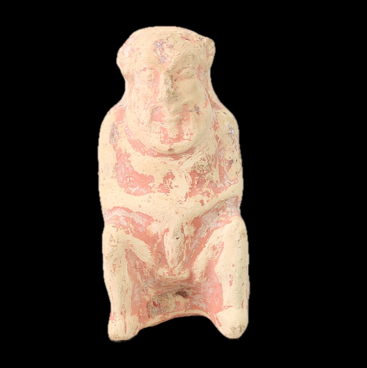 Silène accroupi en terre cuite — Certificat d’authenticité