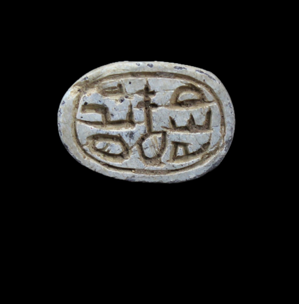 Scarabée égyptien « Anra » en stéatite — amulette avec certificat d’authenticité