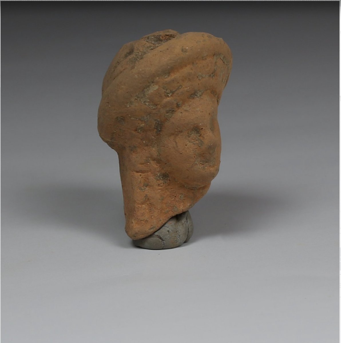 Tête en terre cuite mycénienne — avec certificat d’authenticité-photo-2