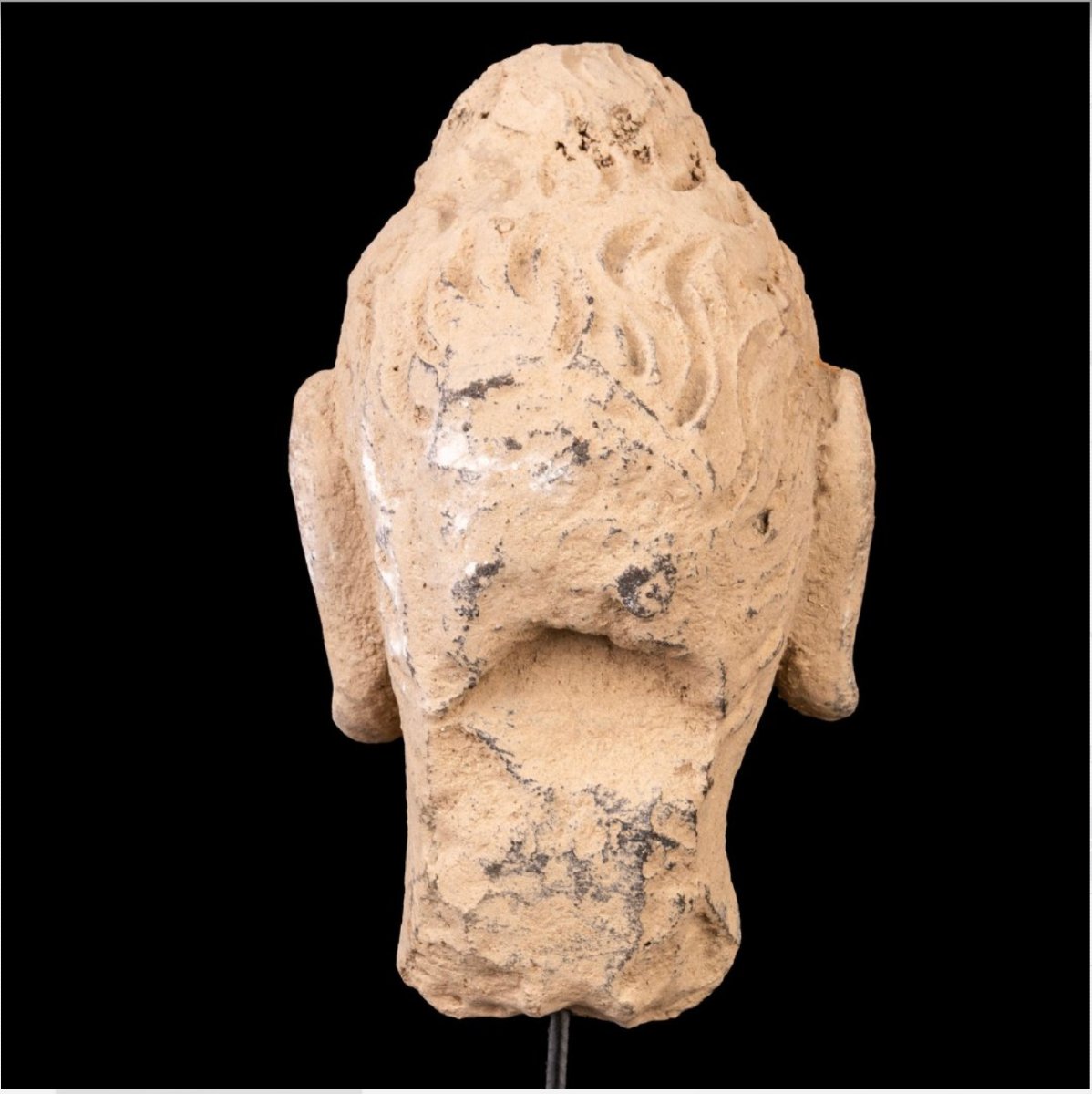 Gandharan Stucco Head Of Buddha — With Certificate Of Authenticity-photo-2