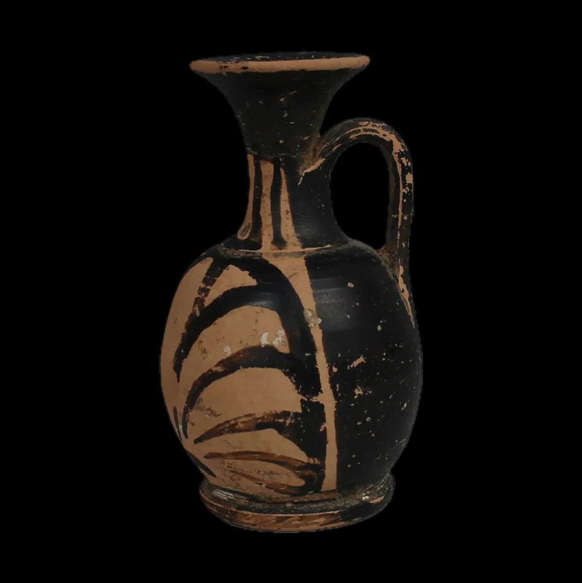 Élégant lécythe grec à palmettes – IVe s. av. J.-C. – avec certificat d’authenticité