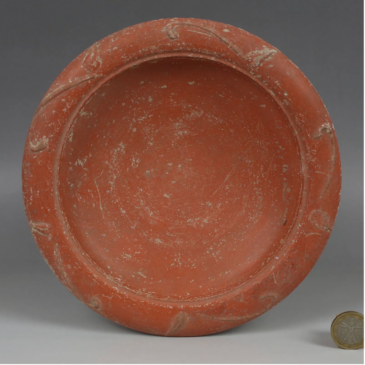 Decorated Roman Terra Sigillata Bowl – With Certificate Of Authenticity-photo-3