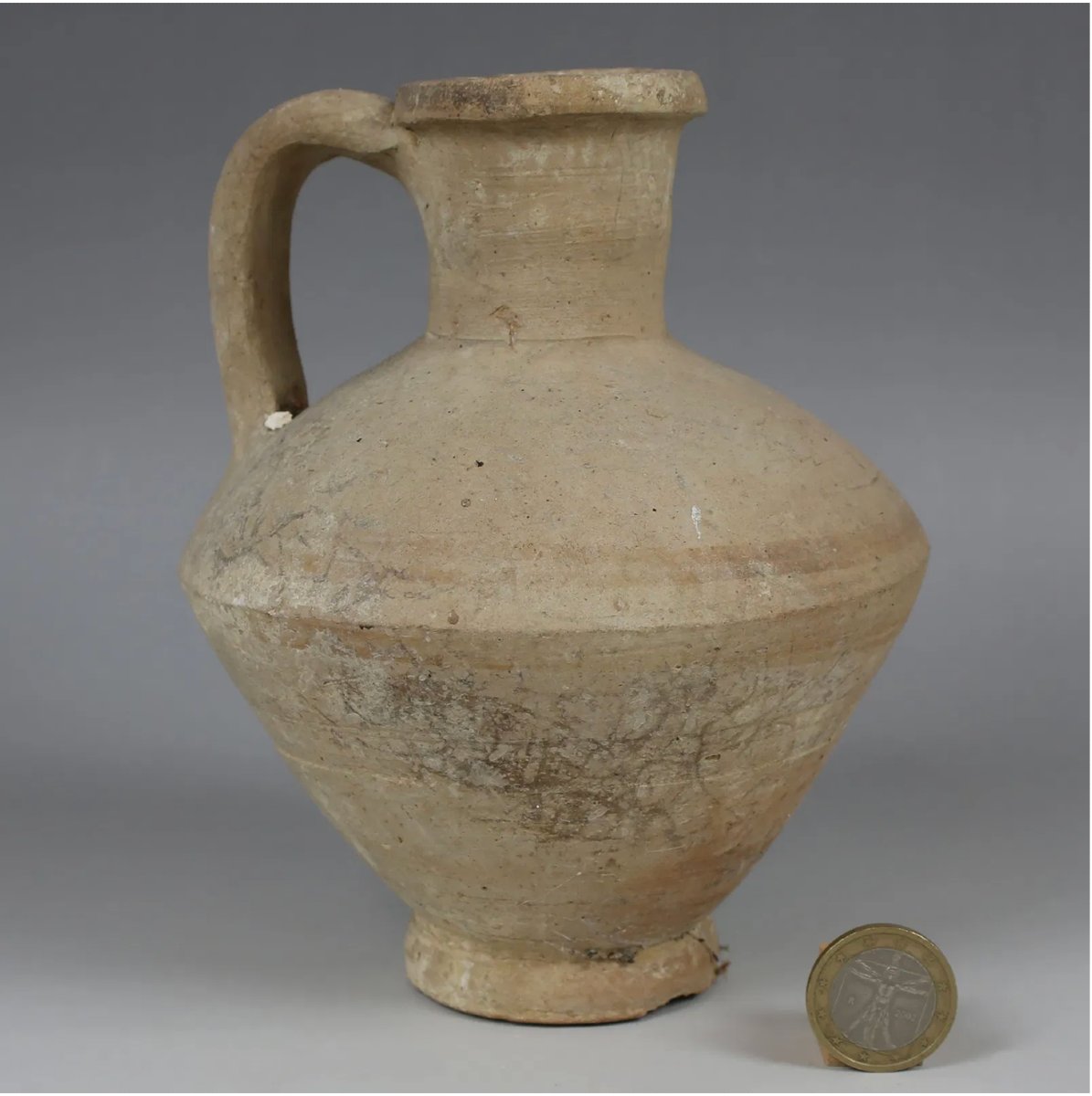Cruche Romaine Carénée (Ier–IIIe s. ap. J.-C.) avec Certificat d’authenticité-photo-3