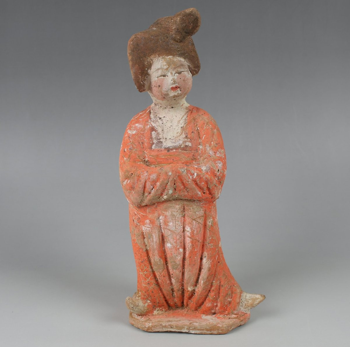 Tang Dynasty Court Lady Statuette – Certificate Of Authenticity And Qed Test-photo-3