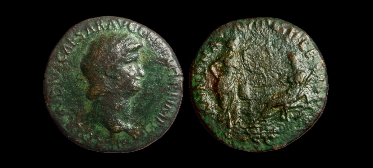 Nero Sestertius “annona Avgvsti Ceres” — Lugdunum — Certificate Of Authenticity