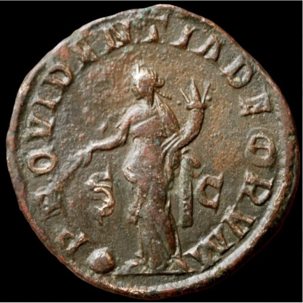 Rare Balbinus Sestertius “providentia Deorvm” — Certificate Of Authenticity-photo-3