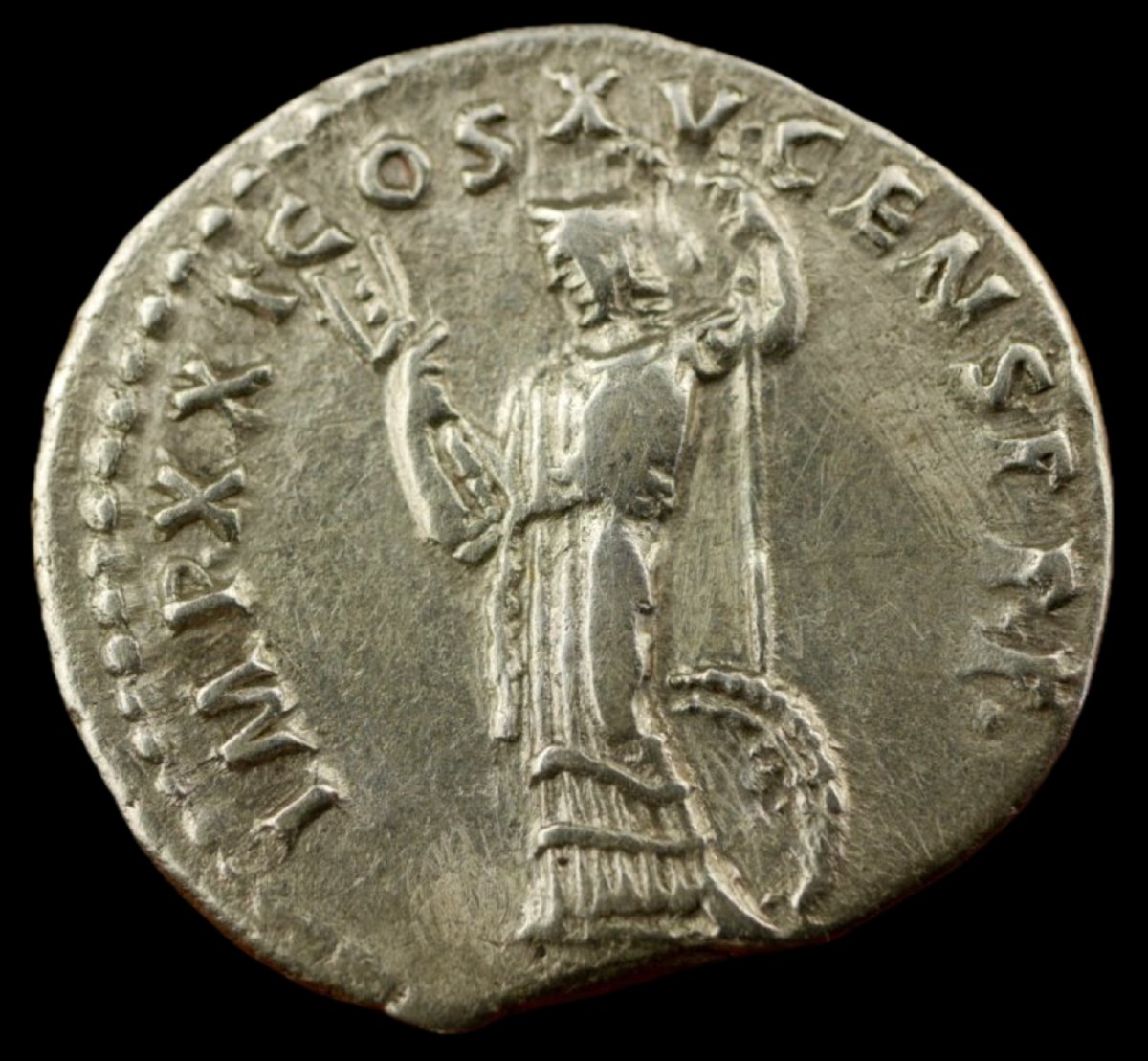 Domitian Denarius With Minerva — Certificate Of Authenticity-photo-3