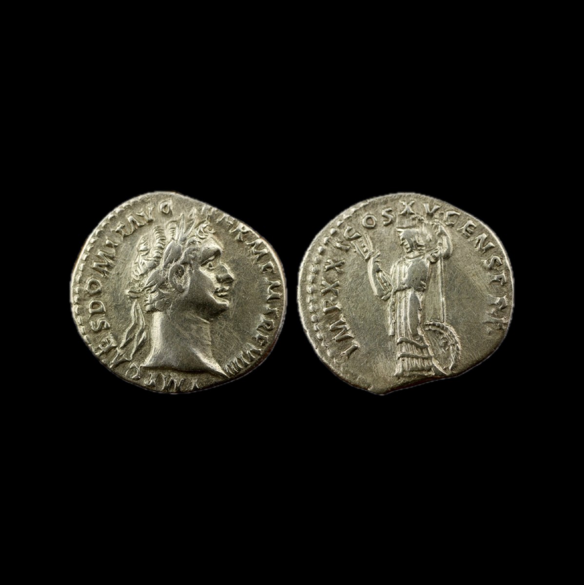 Domitian Denarius With Minerva — Certificate Of Authenticity
