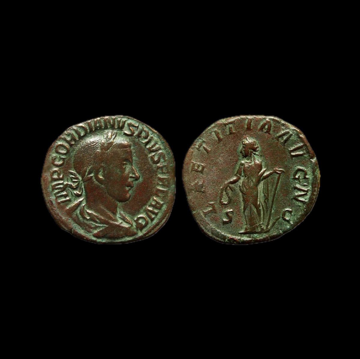 Sesterce « LAETITIA » de Gordien III — Certificat d’authenticité