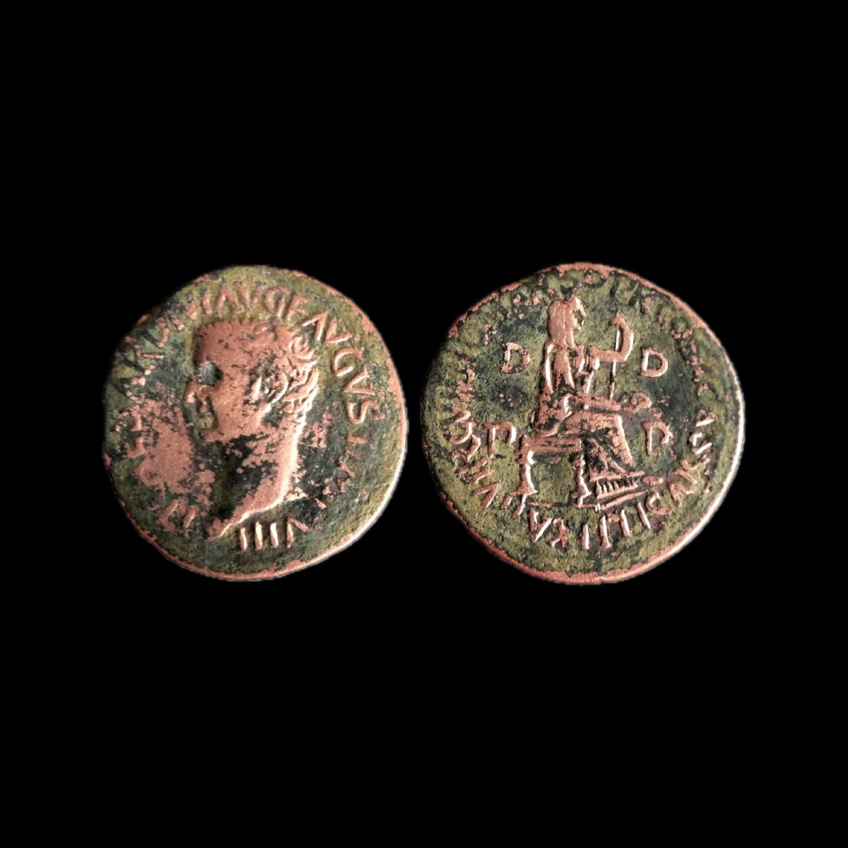 Rare Dupondius Of Utica — Tiberius & Livia — With Certificate Of Authenticity