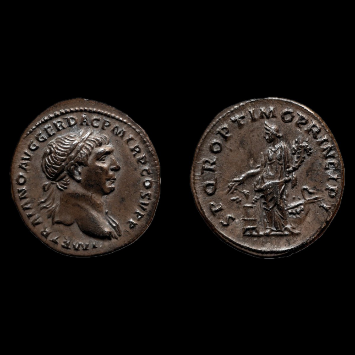 Denier de Trajan « Annona & navire » — Certificat d’authenticité