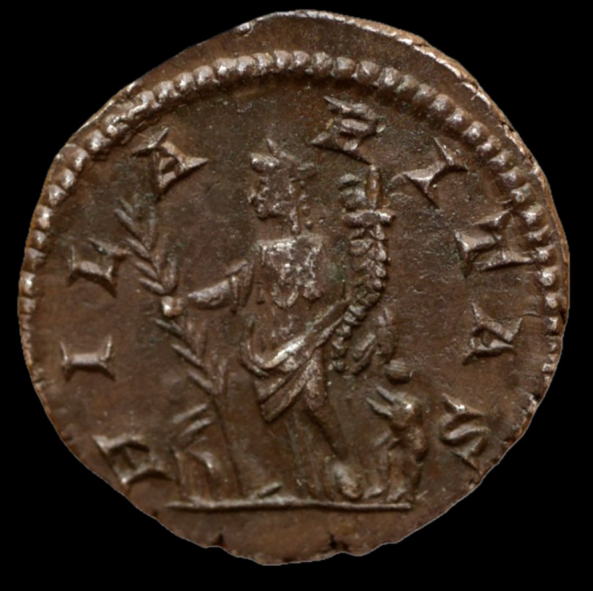 Denier de Julia Domna « HILARITAS aux enfants » — Certificat d’authenticité-photo-3