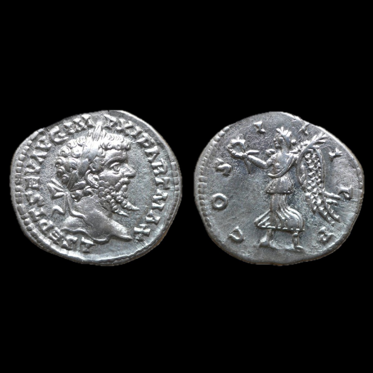 Septimius Severus Denarius “triumphal Victory” — Certificate Of Authenticity