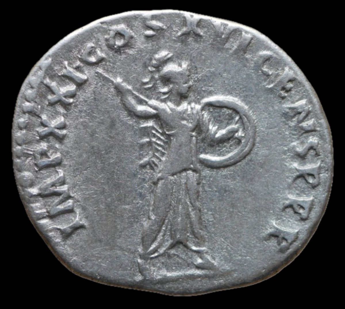 Denier de Domitien « Minerve en marche » — Certificat d’authenticité-photo-3