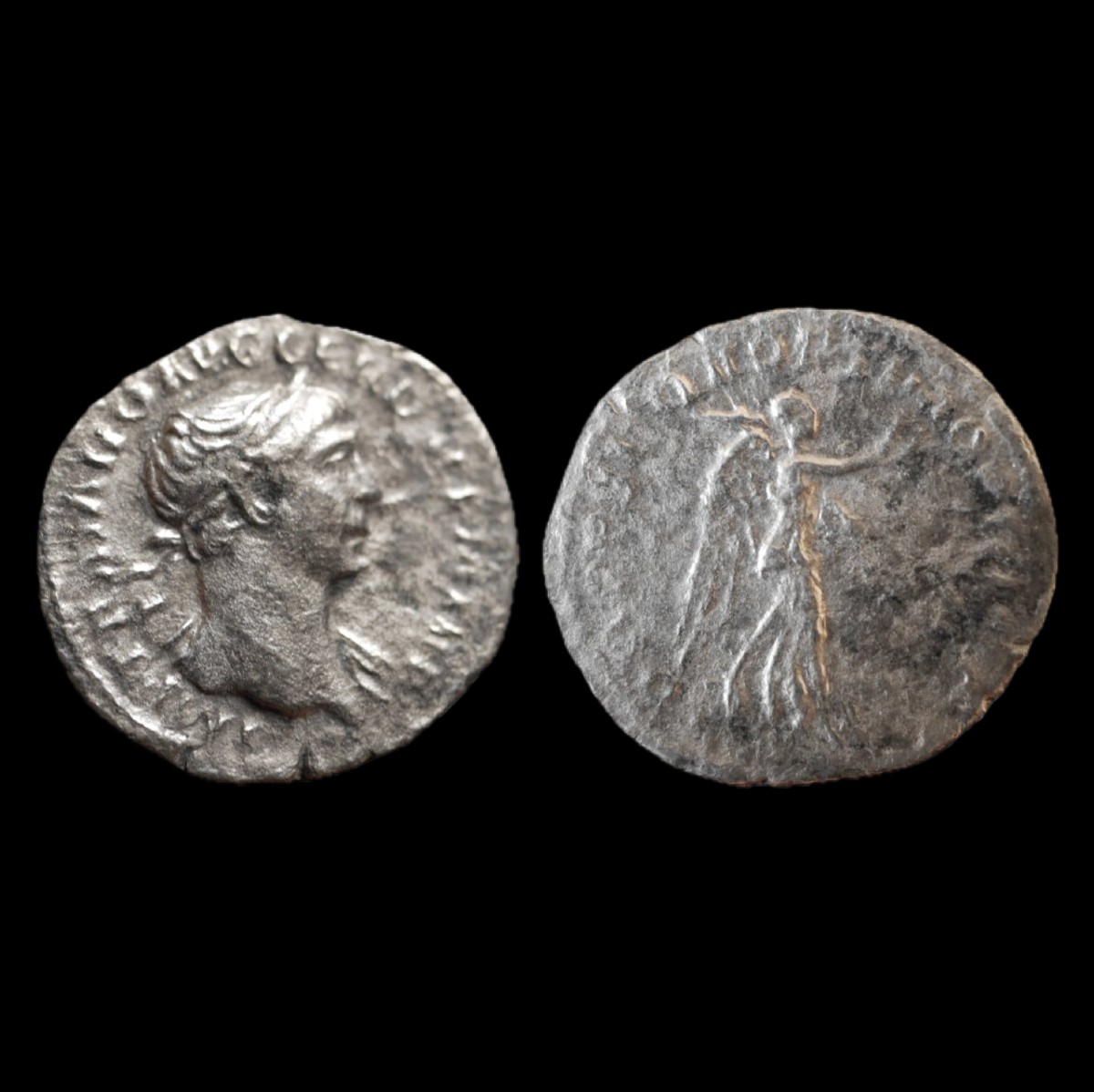 Trajan Quinarius “triumphal Victory” — Certificate Of Authenticity