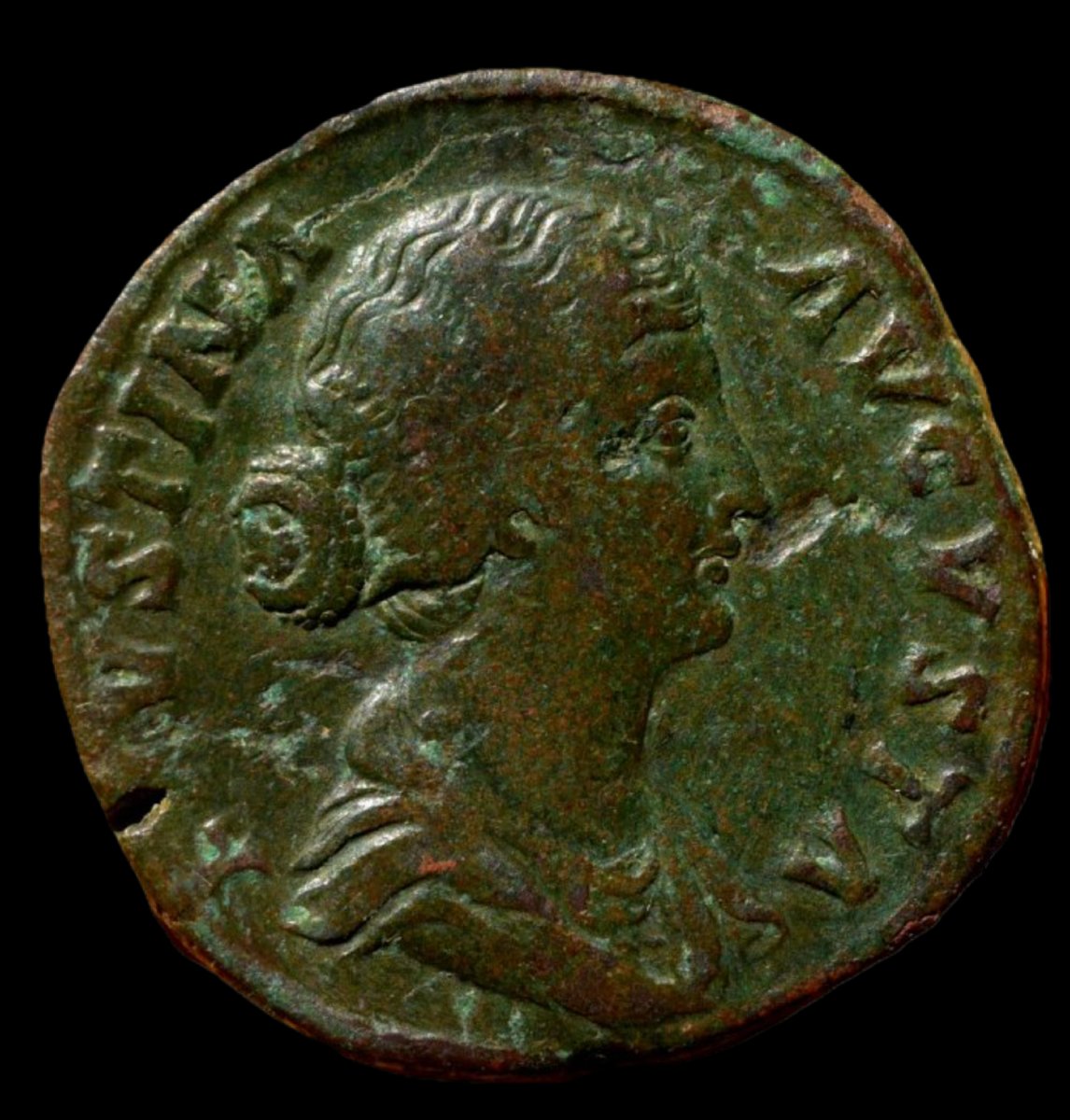 Faustina II Sestertius “ivnoni Lvcinae” — Certificate Of Authenticity-photo-2