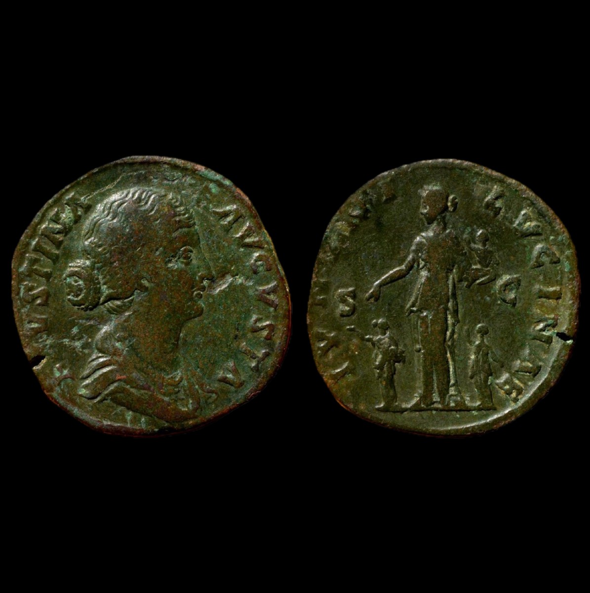 Faustina II Sestertius “ivnoni Lvcinae” — Certificate Of Authenticity