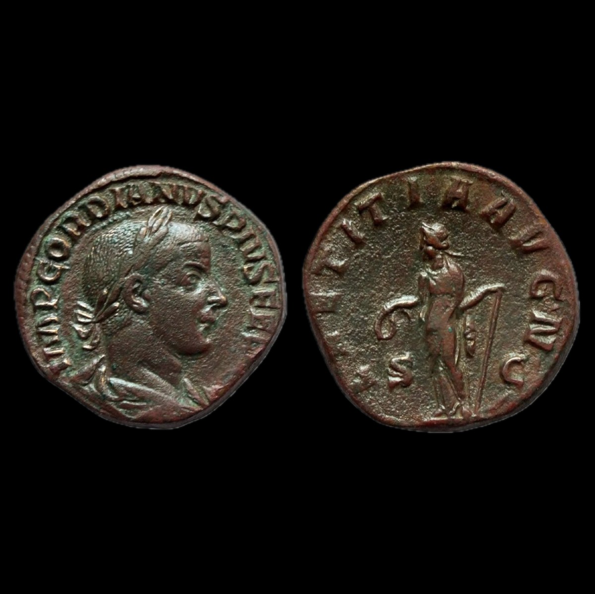 Sesterce de Gordien III « LAETITIA » — Certificat d’authenticité