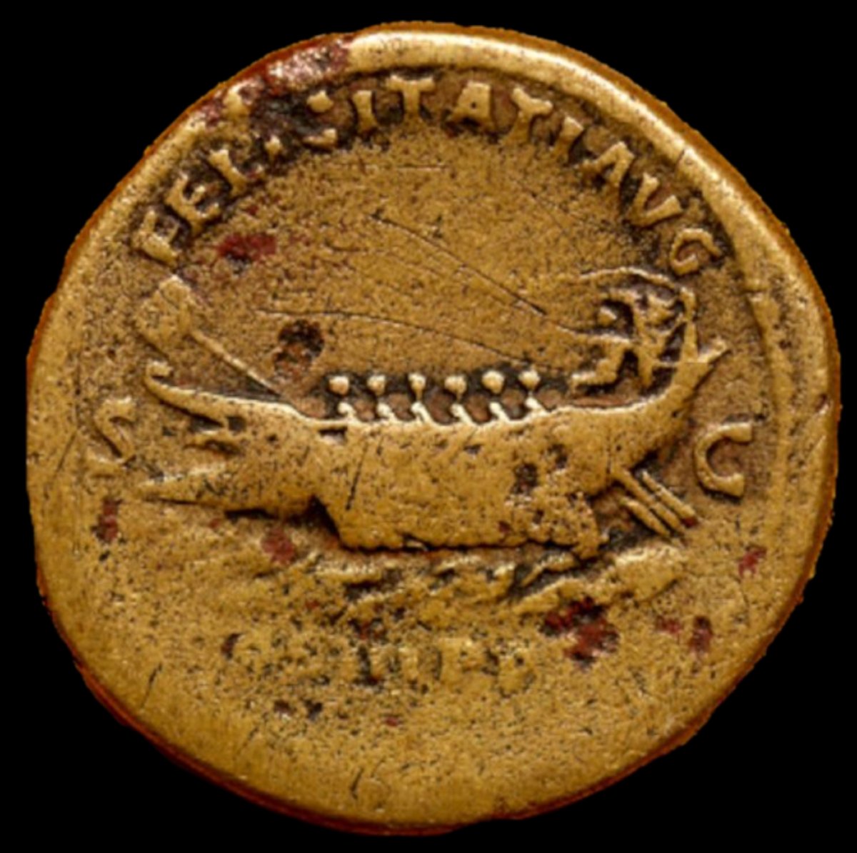 Sesterce d’Hadrien « FELICITATI AVG » — Certificat d’authenticité-photo-3