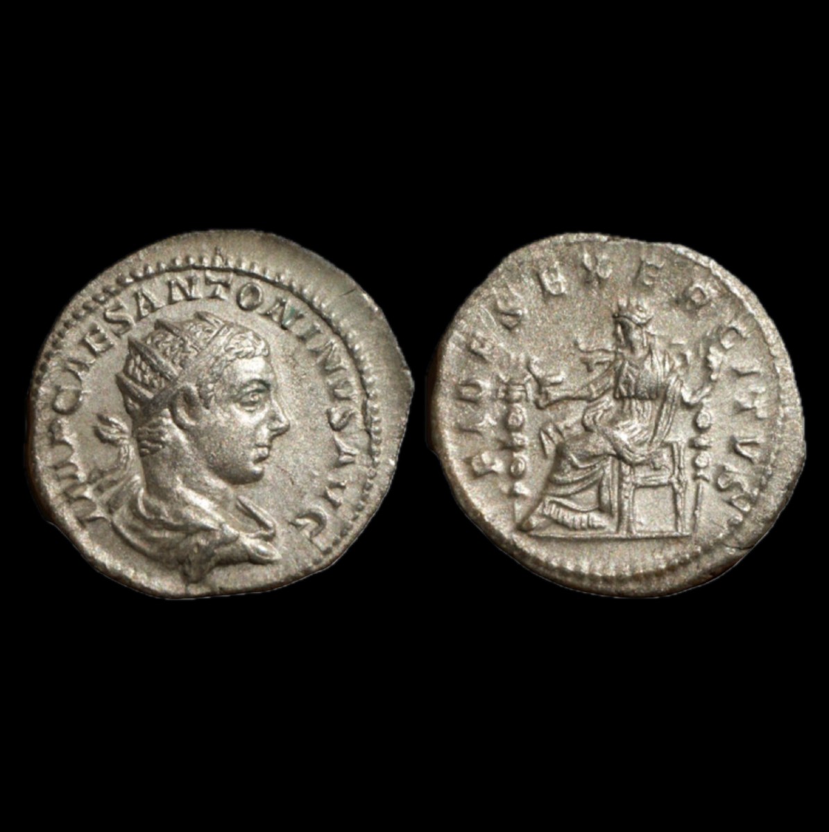 Antoninien d’Élagabal « FIDES EXERCITVS » — Certificat d’authenticité