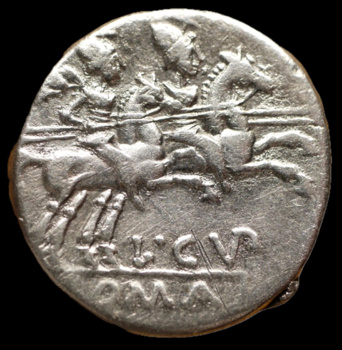 Superbe denier aux Dioscures — Certificat d’authenticité-photo-3