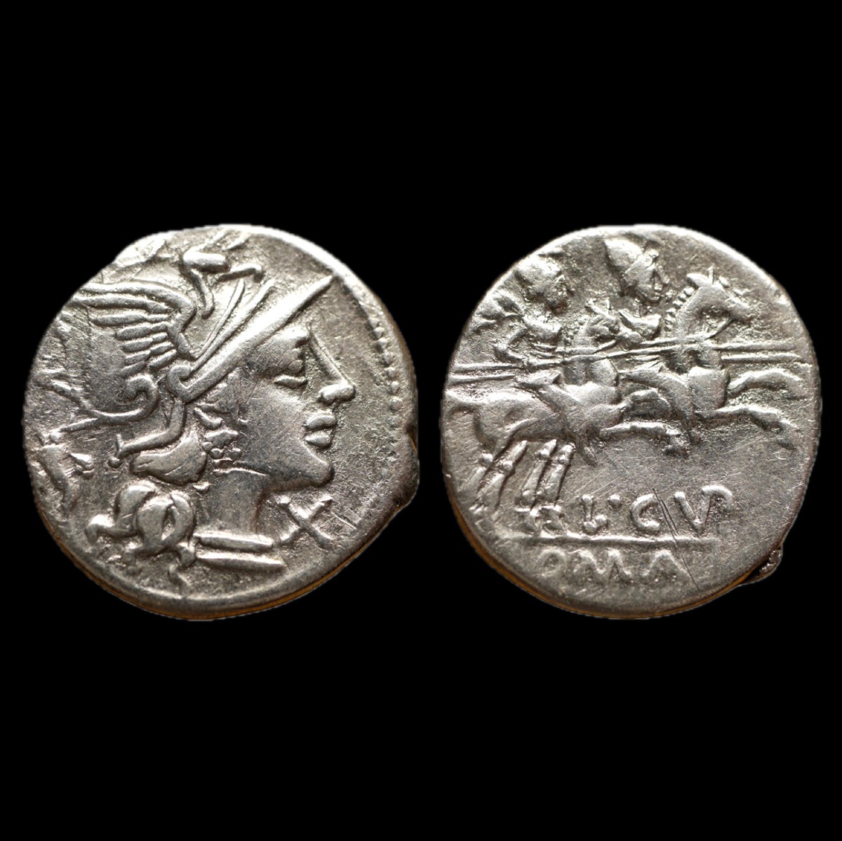 Superbe denier aux Dioscures — Certificat d’authenticité