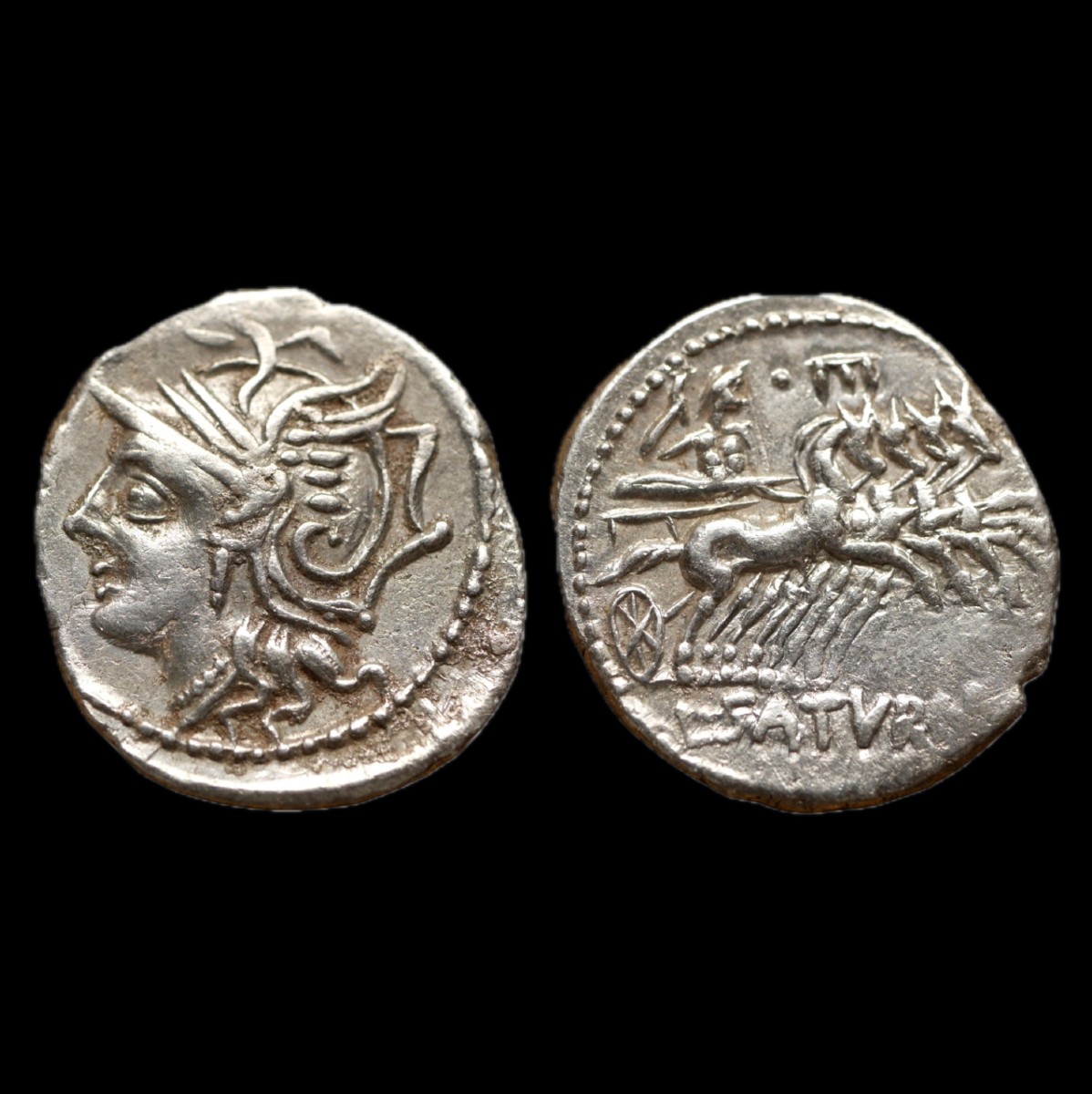 Superbe denier de Saturninus — Certificat d’authenticité