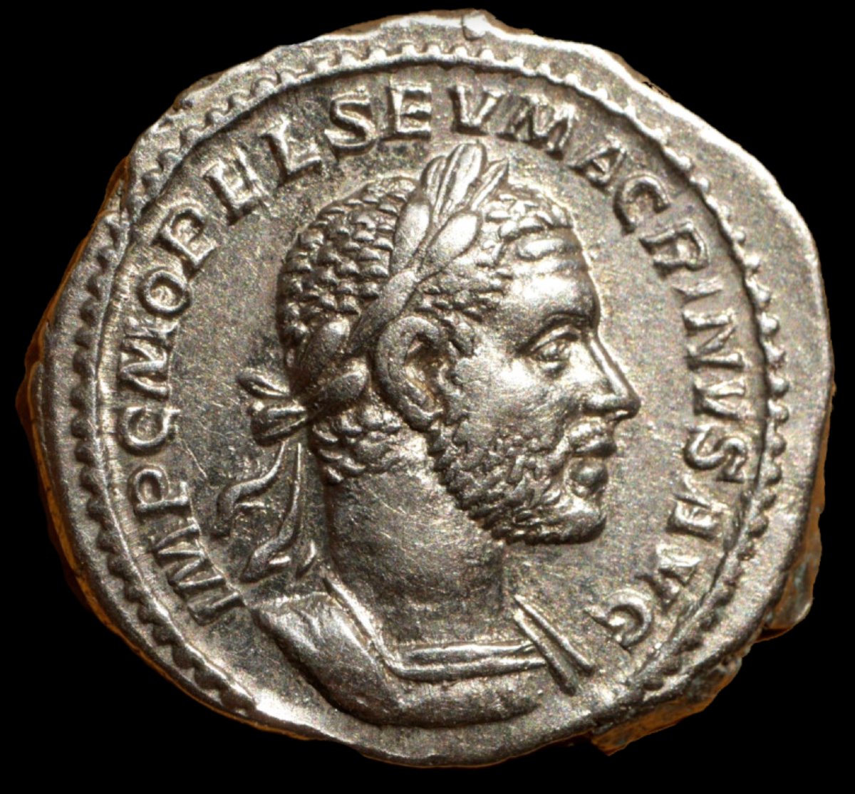 Rare denier de Macrin à la Securitas — Certificat d’authenticité-photo-2