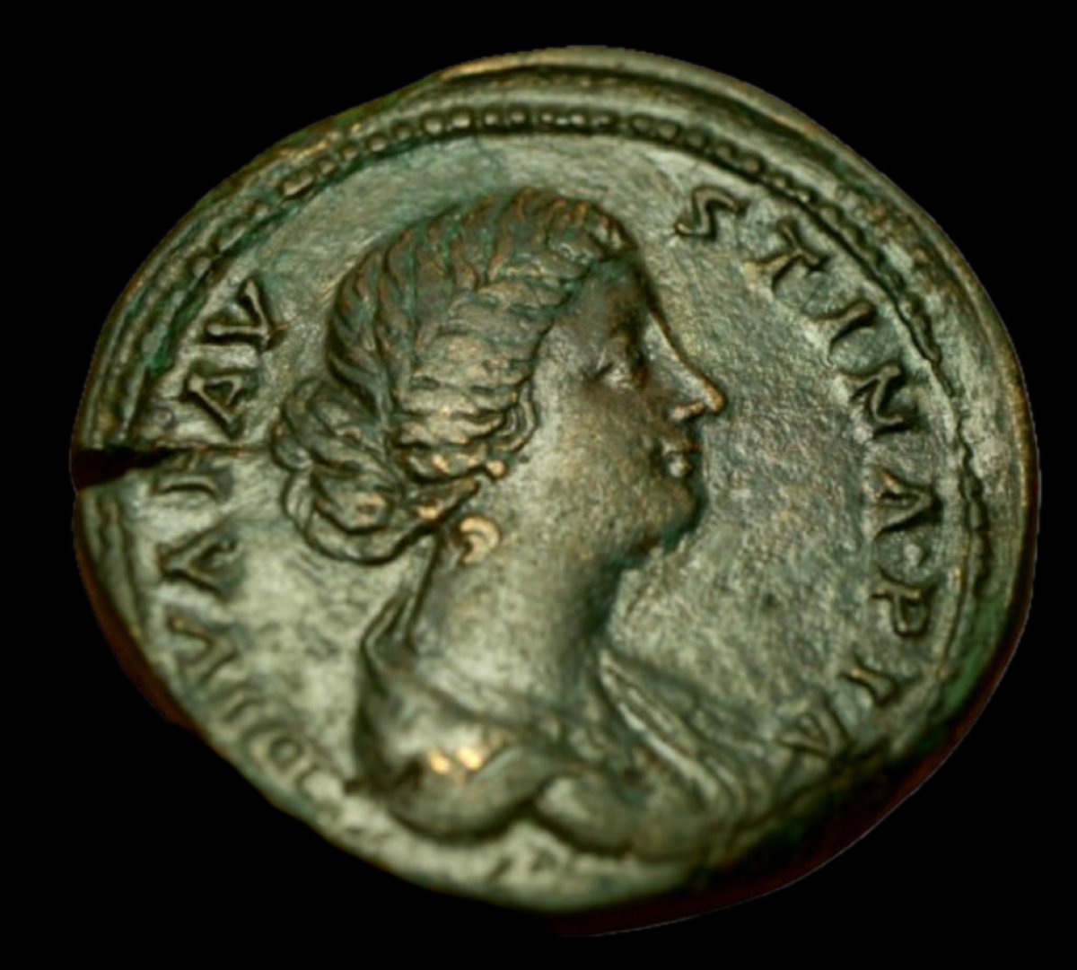 Rare sesterce posthume de Faustine II — Certificat d’authenticité-photo-2