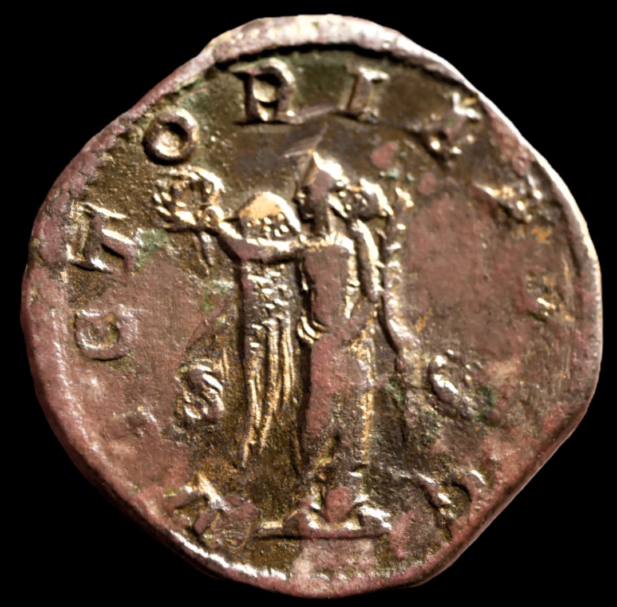 Rare Sestertius Of Pupienus With Victory — Certificate Of Authenticity-photo-3