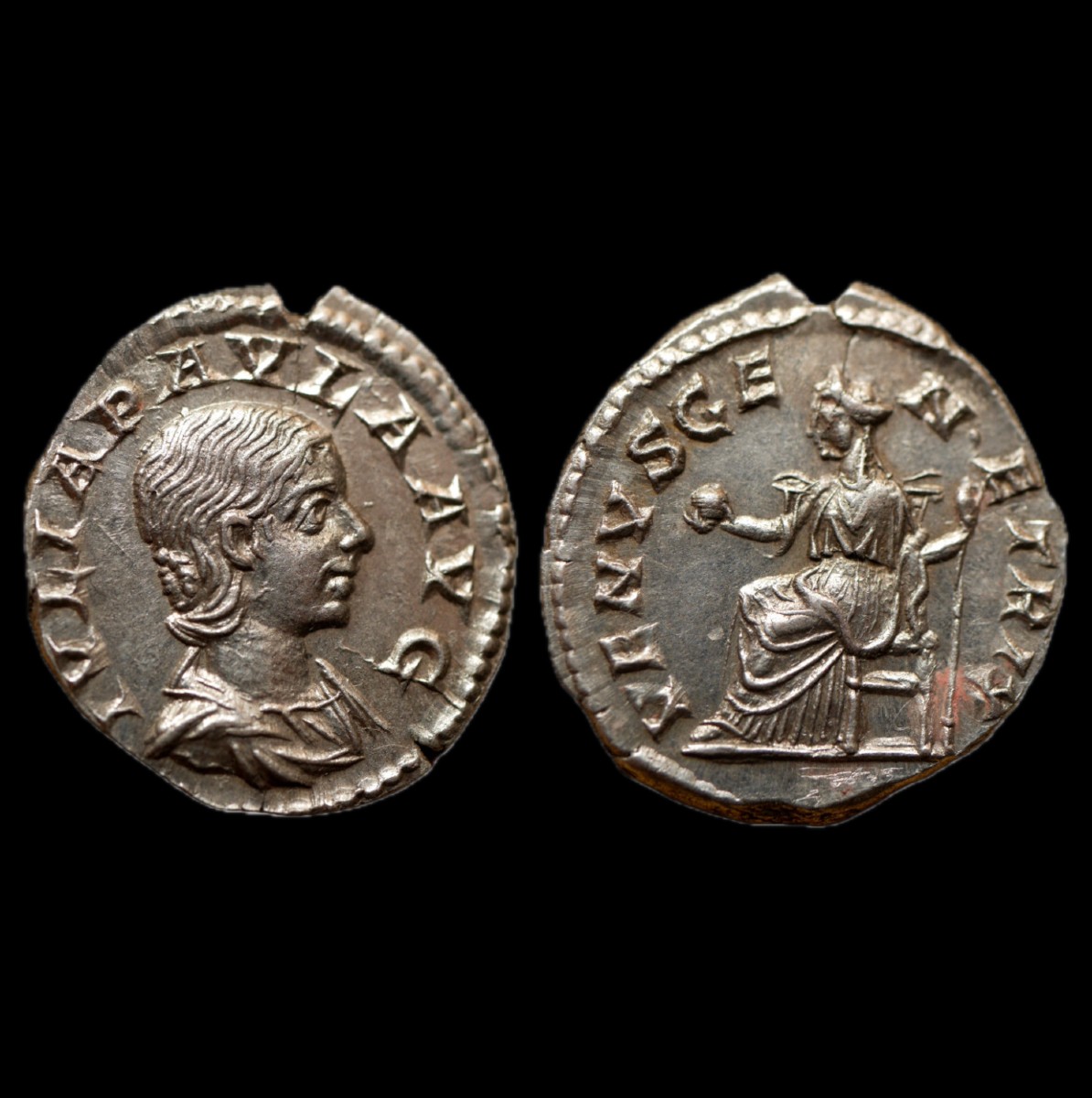 Très beau denier de Julia Paula — Certificat d’authenticité