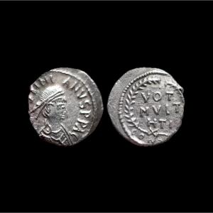 Siliqua “vot Mvlt” Of Justinian I (carthage) — Certificate Of Authenticity