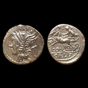 C. Coelius Caldus Republican Denarius — Victory In Biga — Certificate Of Authenticity
