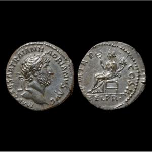 Rare denier d’Hadrien à Felicitas — Certificat d’authenticité