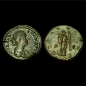 Rare sesterce posthume de Faustine II — Certificat d’authenticité