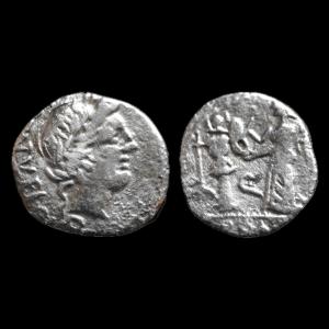 Superbe quinarius au trophée — Certificat d’authenticité