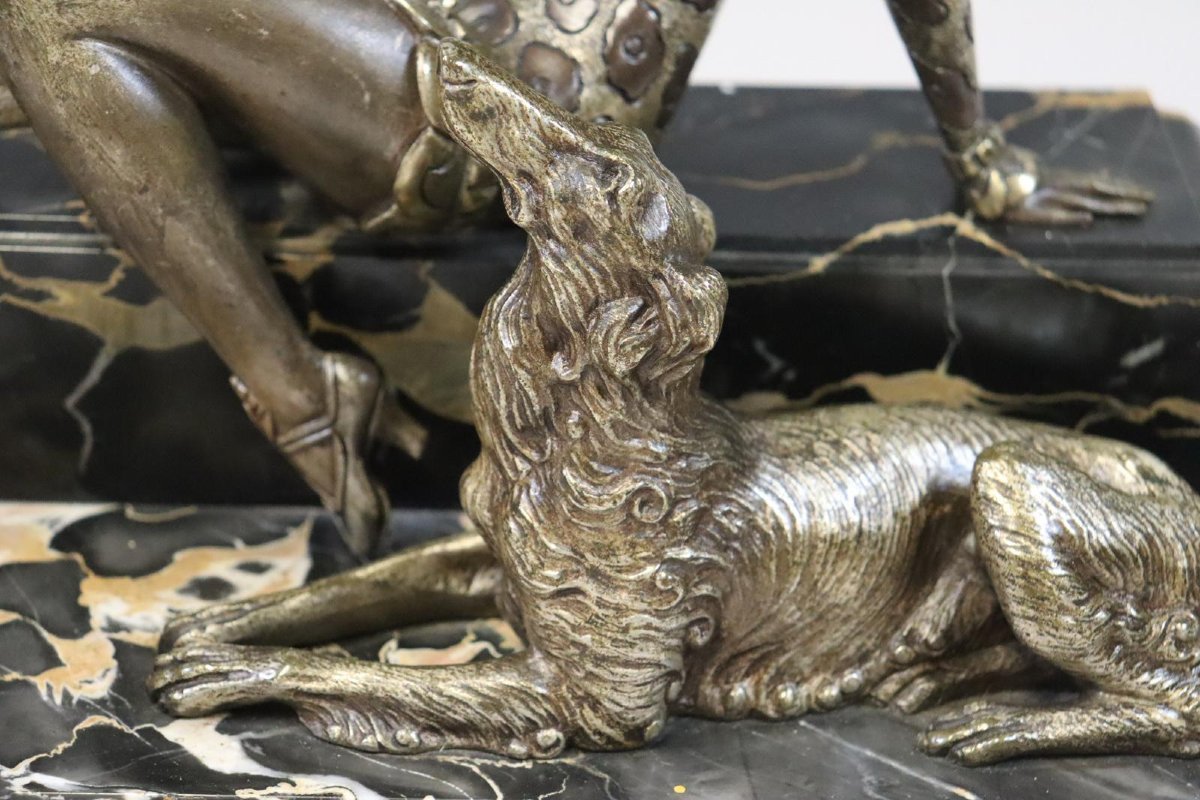 "la Petite Friandise" Bronze Art Déco Signé H. Molins Vers 1920/30-photo-3