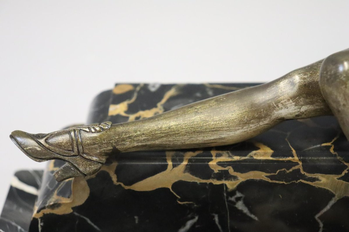 "la Petite Friandise" Bronze Art Déco Signé H. Molins Vers 1920/30-photo-4
