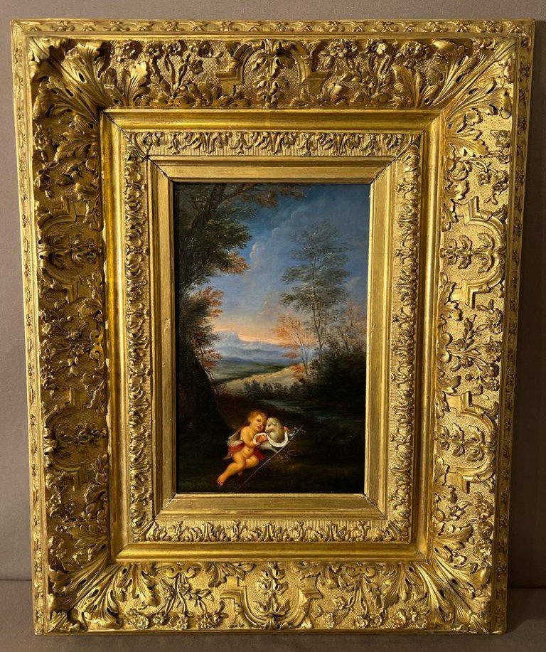 Table Oil On Canvas Late 18th Early Nineteenth Century-photo-2