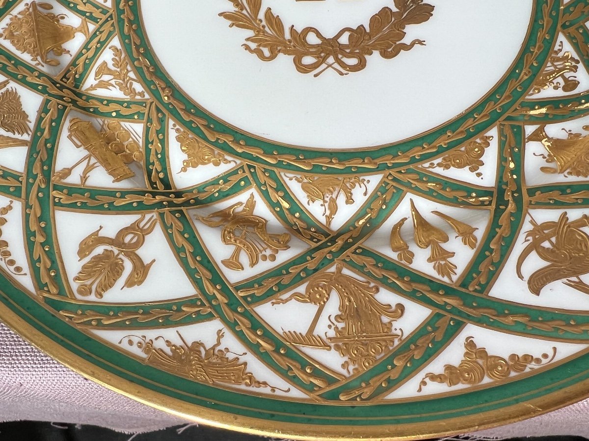 14 Very Beautiful Porcelain Plates Imperial Manufacture Of Sèvres Nineteenth-photo-4