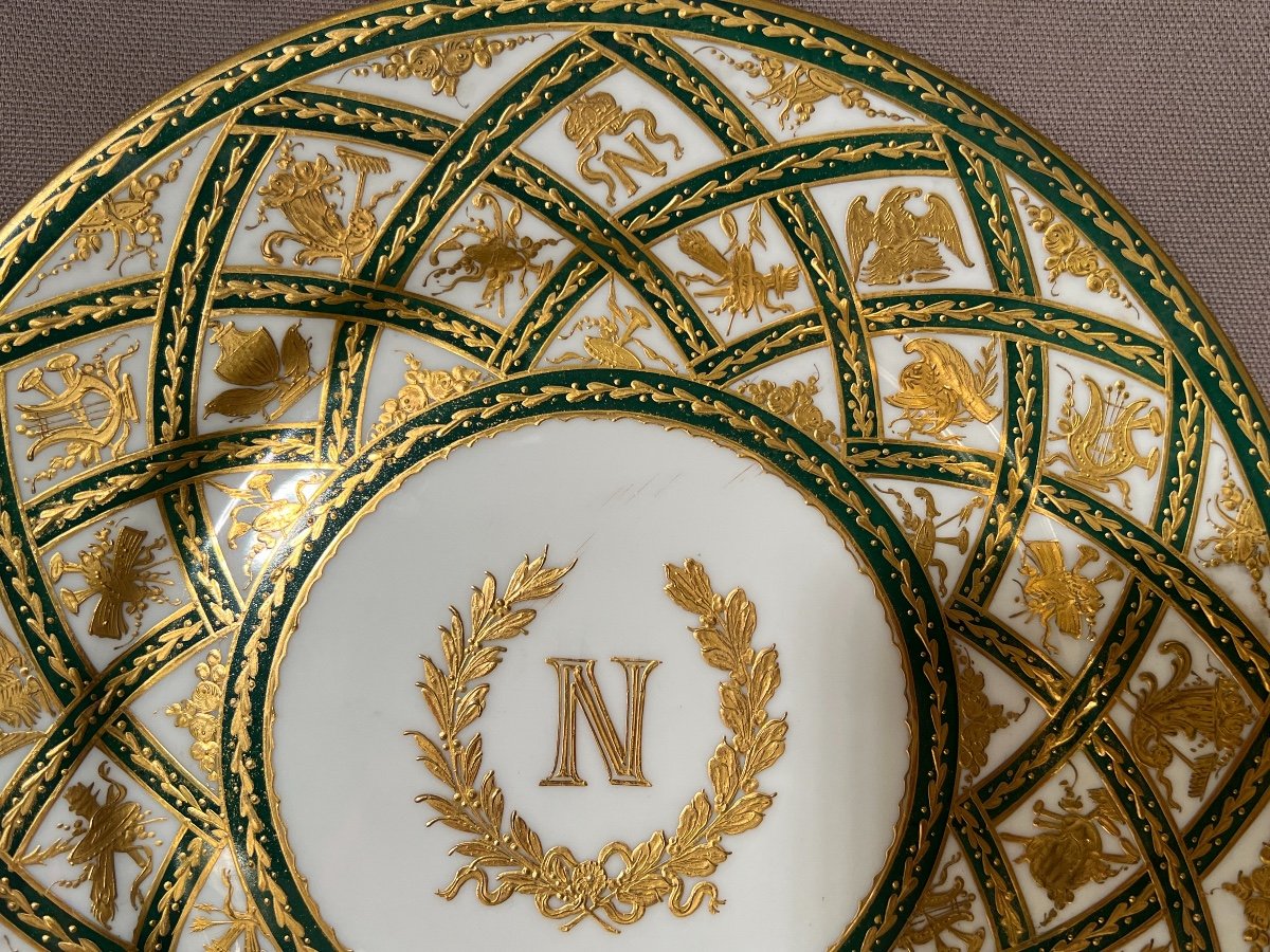 14 Very Beautiful Porcelain Plates Imperial Manufacture Of Sèvres Nineteenth-photo-2