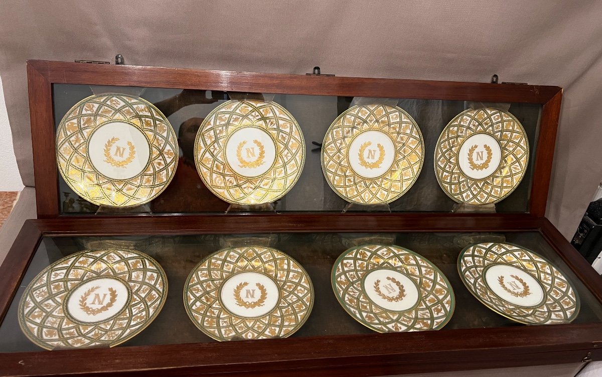 14 Very Beautiful Porcelain Plates Imperial Manufacture Of Sèvres Nineteenth-photo-8