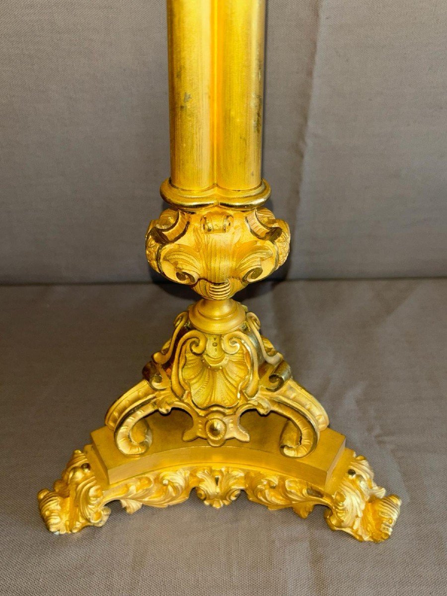 Pair Of Large Candelabras From The Louis-philippe Period From The 19th Century-photo-6