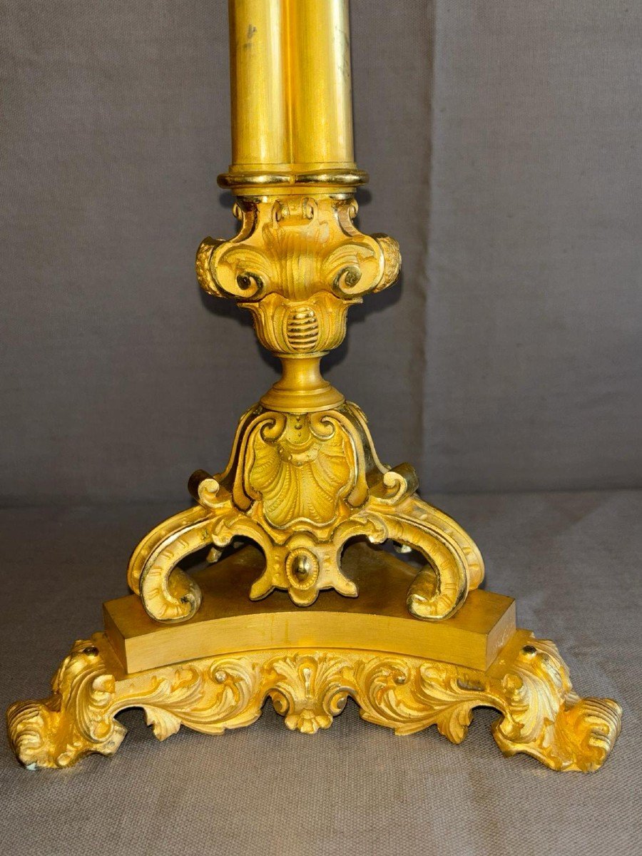 Pair Of Large Candelabras From The Louis-philippe Period From The 19th Century-photo-7