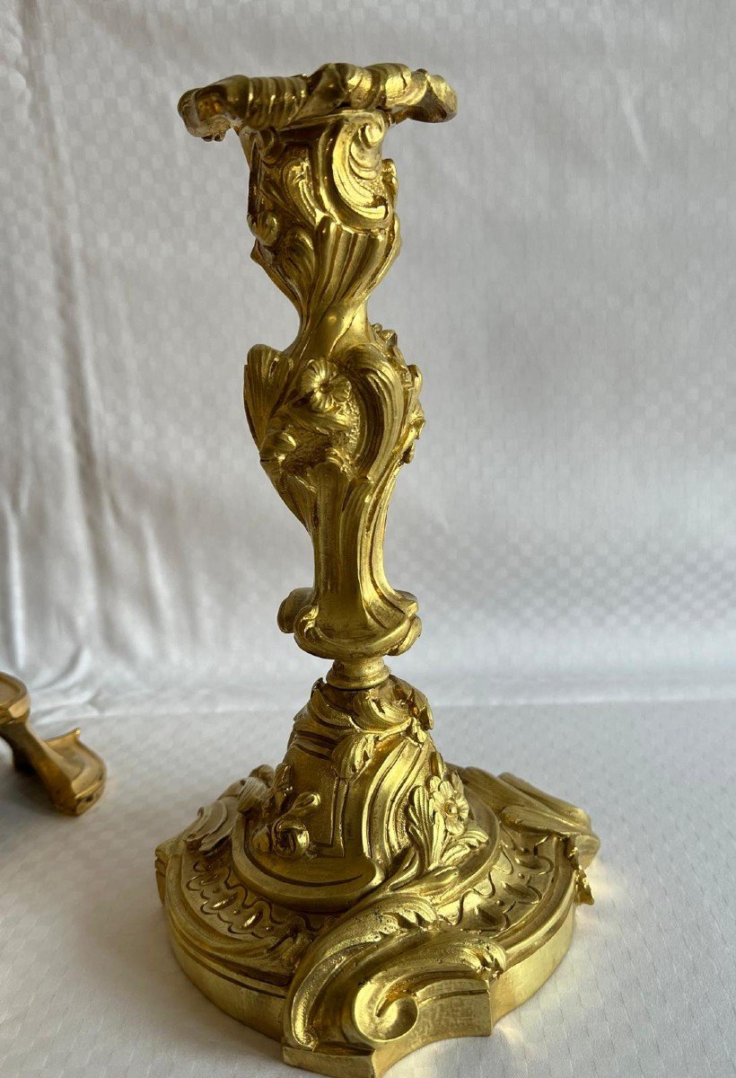 Fireplace Trim In Gilt Bronze By Henri Picard Paris 19th Century.-photo-1