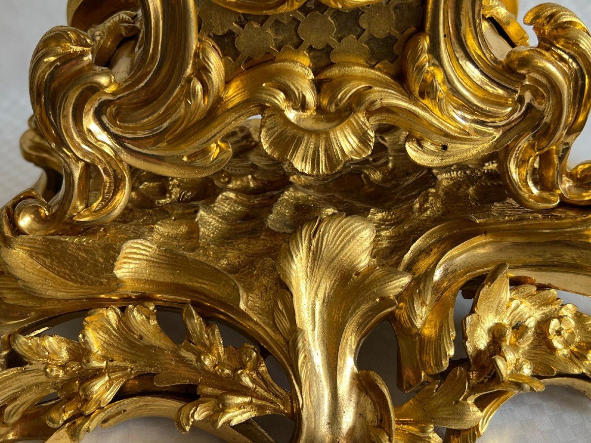Fireplace Trim In Gilt Bronze By Henri Picard Paris 19th Century.-photo-4