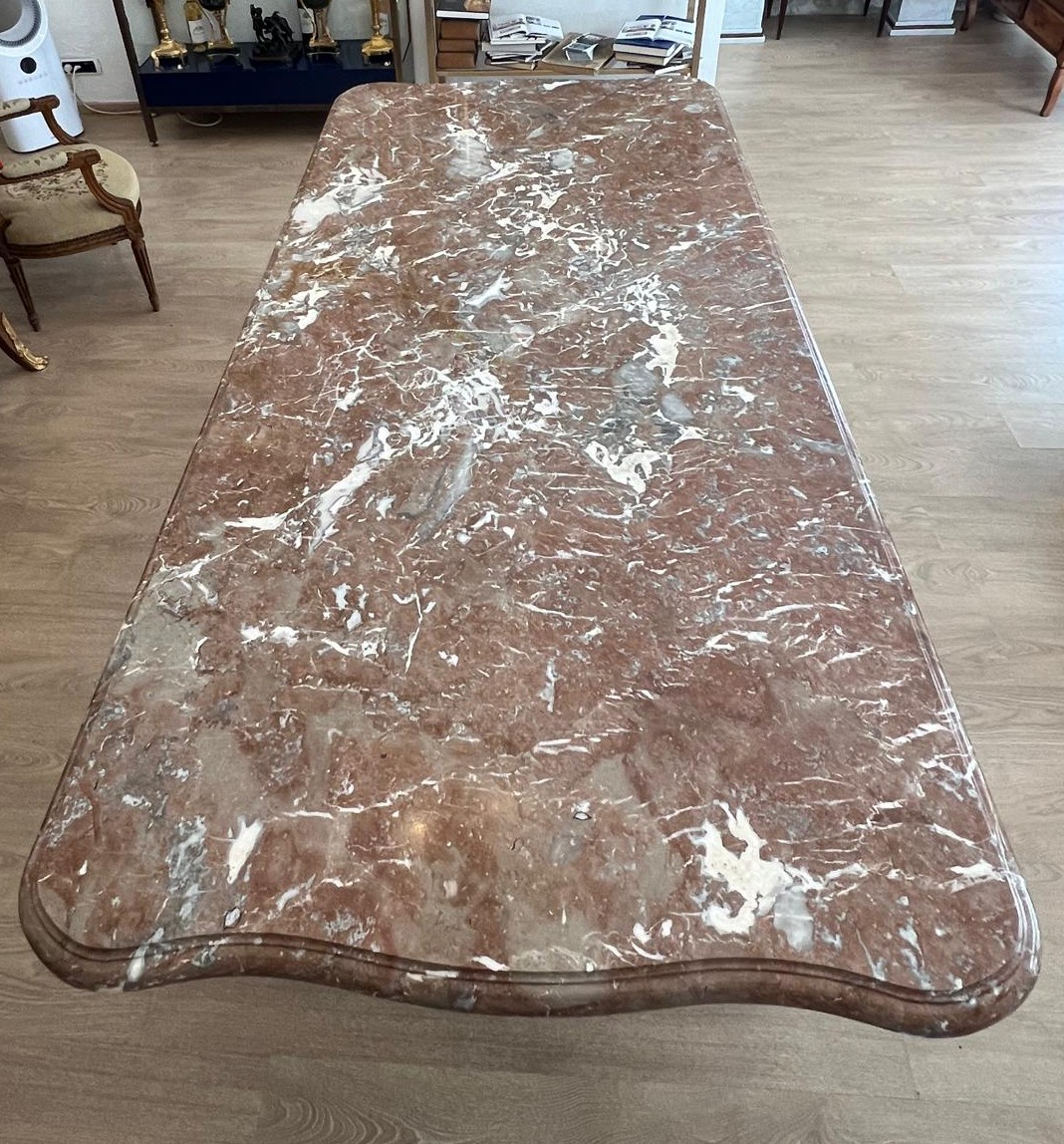 Marble And Wrought Iron Dining Table. 1940s-1950s-photo-2