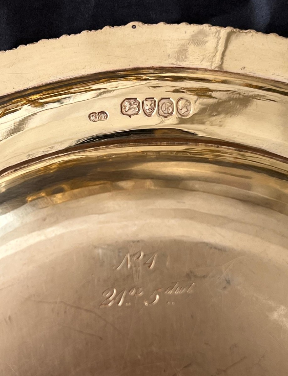 6 English Silver Plates In Sterling Silver, By William Ker Reid -photo-4