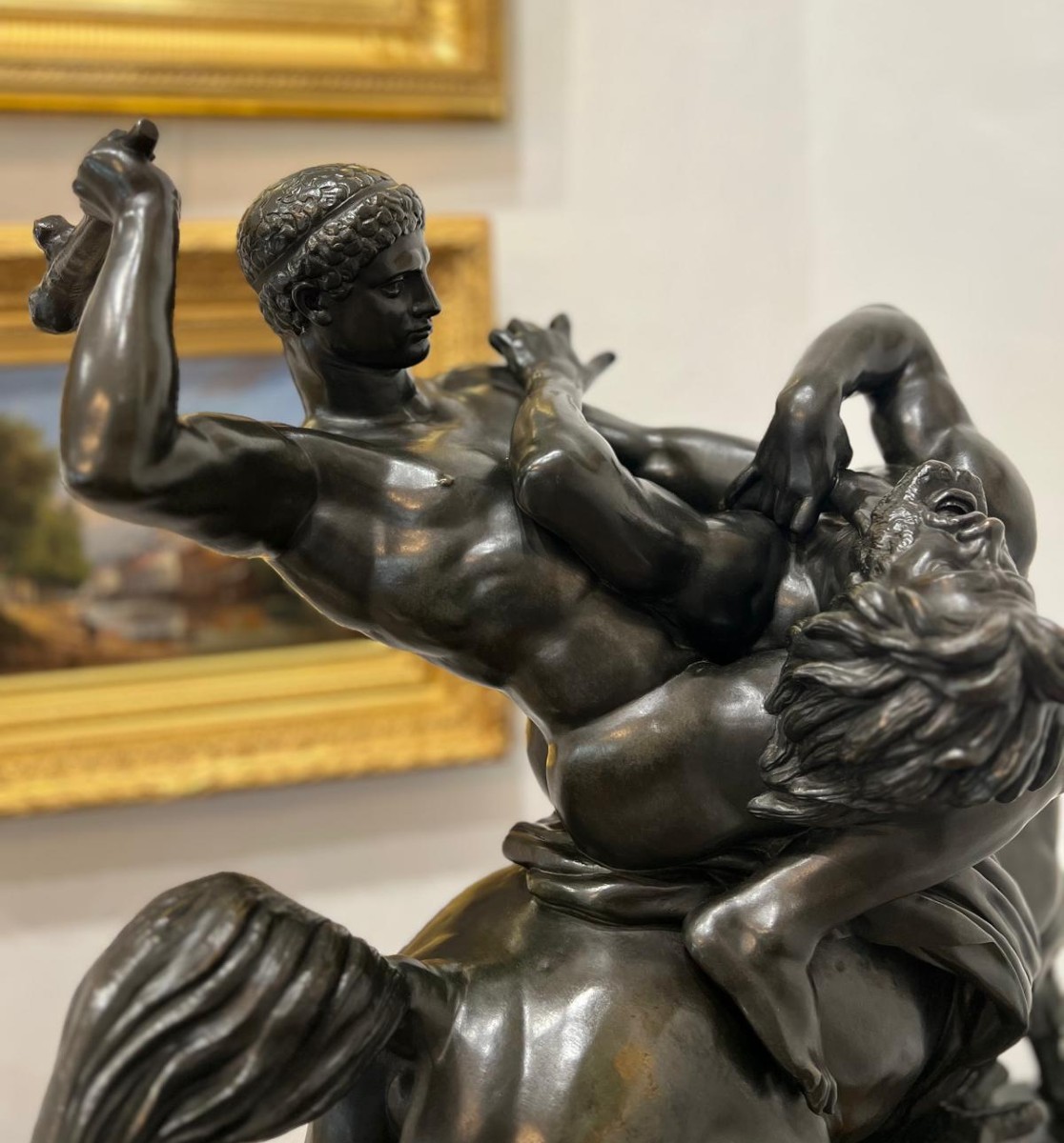 ANTOINE-LOUIS BARYE (1796-1875) "Thésée combattant le Centaure Biénor"-photo-2